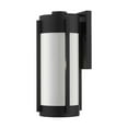 thumbnail image 6 of 22383-04-Livex Lighting-Sheridan - Three Light Outdoor Wall Lantern Black/Brushed Nickel Finish, 6 of 10