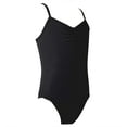 thumbnail image 3 of Doomiva Girl Spaghetti Strap Ballet Dance Leotard Gymnastic Athletic Bodysuit Sports Tank Tops Black L, 3 of 7