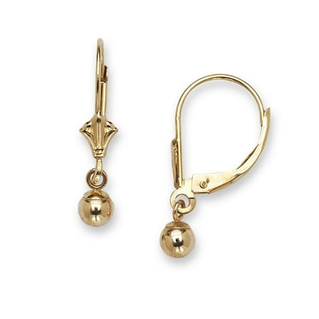 measures leverback 14k earrings drop ball yellow gold dialog displays option button additional opens zoom