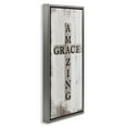 Stupell Industries Amazing Grace Rustic Cross Typography Painting Gray