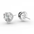 thumbnail image 5 of Elegant Heart 925 Silver Stud Earring Cubic Zircon Women Engagement Gifts A Pair, 5 of 5