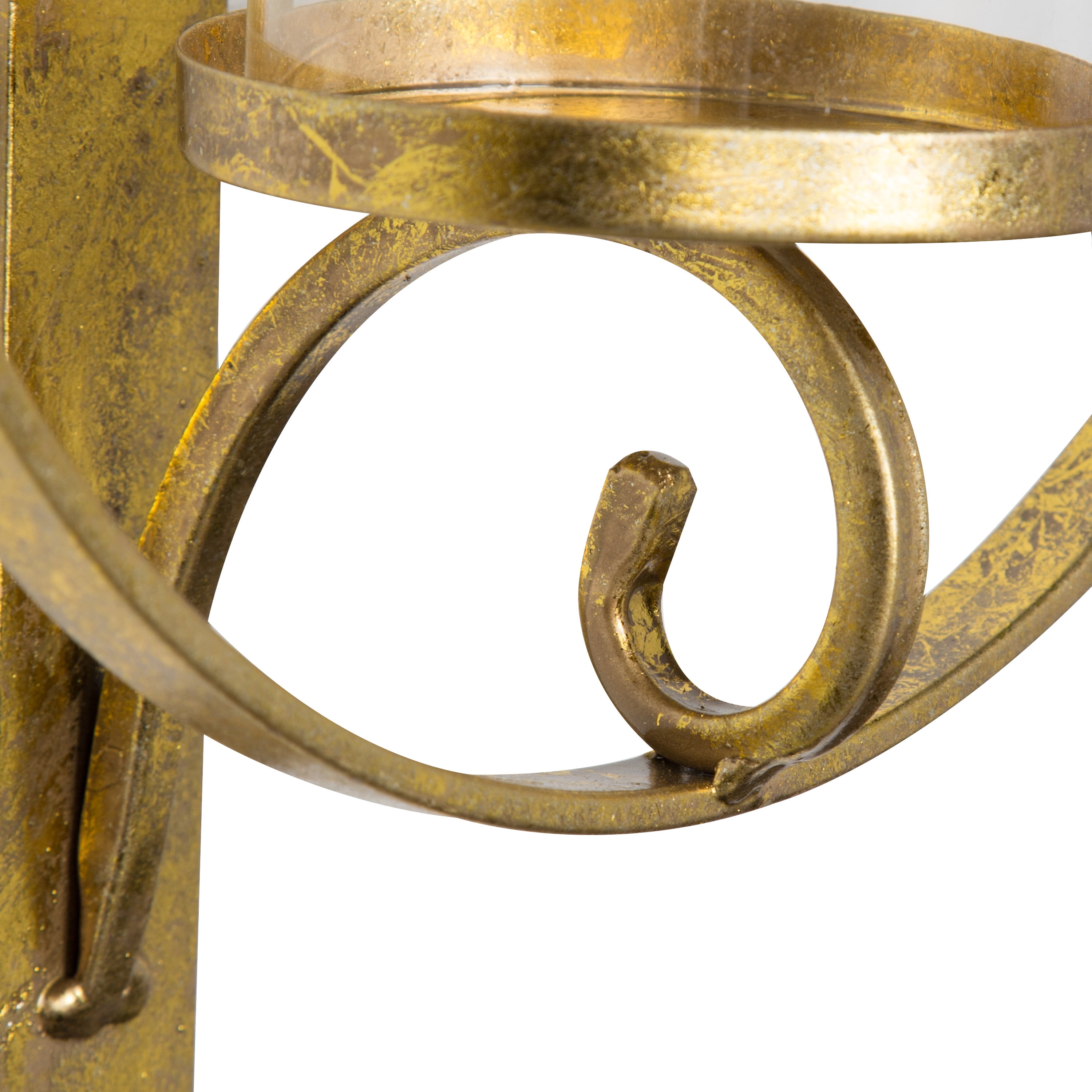 Kate and Laurel Doria Metal Wall Candle Holder Sconce, Gold