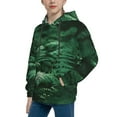 thumbnail image 2 of Easygdp Ferns Leave Green Foliage Boys Hoodie Kids Sweatshirt Youth Pullover With Hood-Small, 2 of 6