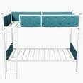 thumbnail image 6 of Upholstered Metal Bunk Bed Twin Over Twin, Heavy Duty Bed Frame with Safety Guard Rails, Flat Ladder, Durable Bunk Beds Twin Over Twin Size for Kids Teens Adults, Bedroom Furniture, 6 of 11