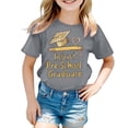 thumbnail image 4 of Girls Casual Short Sleeve T Shirt With Cute Cartoon Print Round Neck Top Graduation Photo Outfit Spring Summer Fall Comfortable Breathable Loose Fit Tee for 10-11 Years, 4 of 4