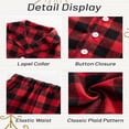 thumbnail image 5 of SILVERCELL Toddler Kids Plaid Pajamas Outfit,Long Sleeve Button Down Top and Pants Two Piece Set for Boys and Girls 18 Months-6 Years, 5 of 9