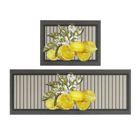 

Set 2 Pieces Summer Day Kitchen Floor Rug And Mat Kitchen Rug Mat For Indoor Home Kitchen Decor