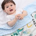 thumbnail image 2 of Personalized Baby Blankets for Boys Girls, Custom Baby Blanket with Name, Dinosaur Letters Theme, Super Soft Fleece Receiving Blanket, Personalized Baby Gifts for Baby, Toddler, New Mom, 2 of 7