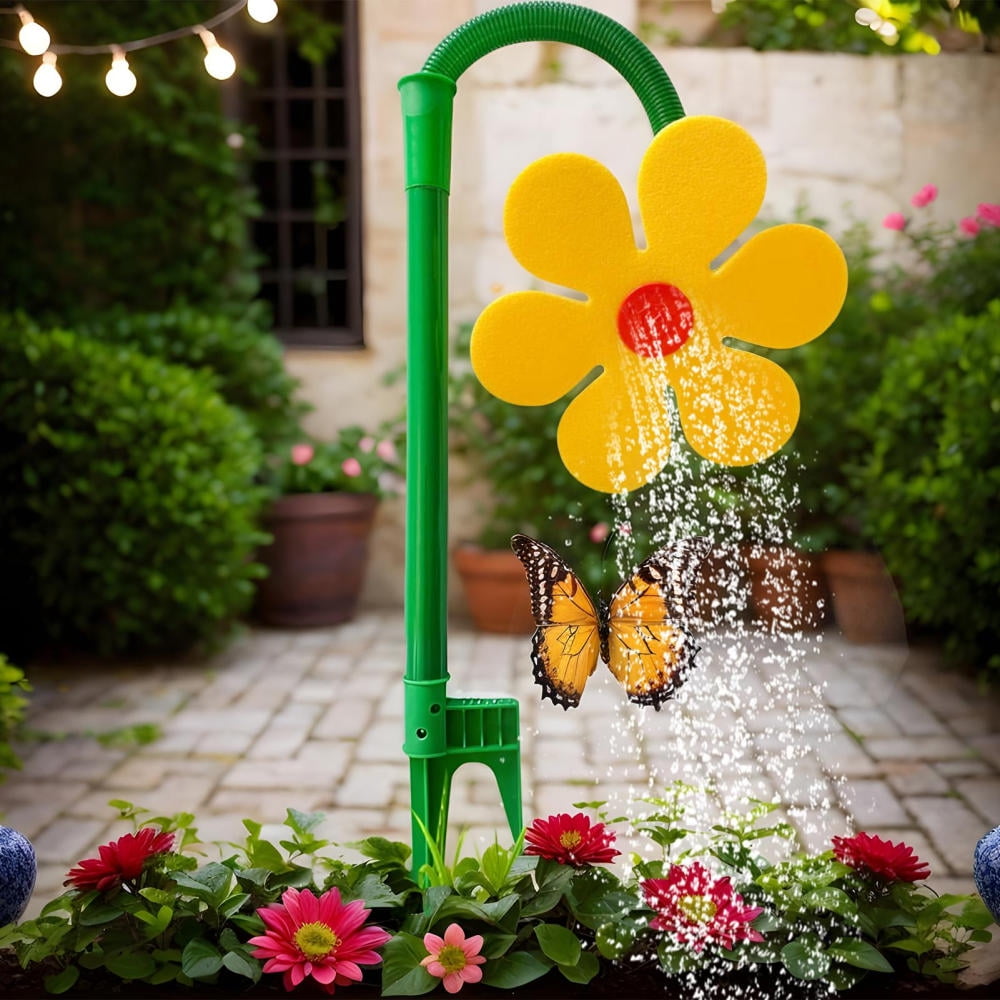 Ksruee Lawn Sprinkler Daisy Flower Sprinkler for Kids Outdoor Play 360 Degree Rotating Yard Water Toy Irrigation Tool Backyard Game for Outdoor Yard Decor Kids Dogs Playing reliable