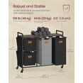 thumbnail image 5 of Laundry Hamper with 4 Compartments, 39.6 Gal. (150 L) Laundry Sorter, Rolling Laundry Cart 6 Labels, Chestnut Brown, Ink Black and Dove Gray, 5 of 6