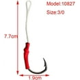 thumbnail image 5 of Fishing Assist Hooks with PE Line 20pcs Jig Fishing Hooks Assist Hooks Vertical Butterfly Jig Hooks (9/0), 5 of 7