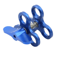 thumbnail image 2 of 2X Ball Clamp 3 Holes Diving Lights Arm Ball Butterfly Clip Mount Bracket for Action Camera Flashlight Tripod,Blue, 2 of 5