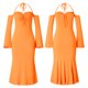 thumbnail image 3 of Vestido Largo Con Tirantes Vestido halter para mujer con manga y hombros descubiertos Traje clubwear (Naranja S) Cgtredaw para Mujer Naranja T XL, 3 of 9