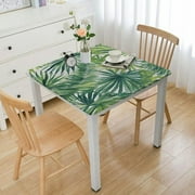 ARISTURING Hawaii Palm Leaves Tablecloth Tropical Jungle Tablecover Luau Safari Hawaiian Themed Birthday Baby Shower Party Decorations 40*40