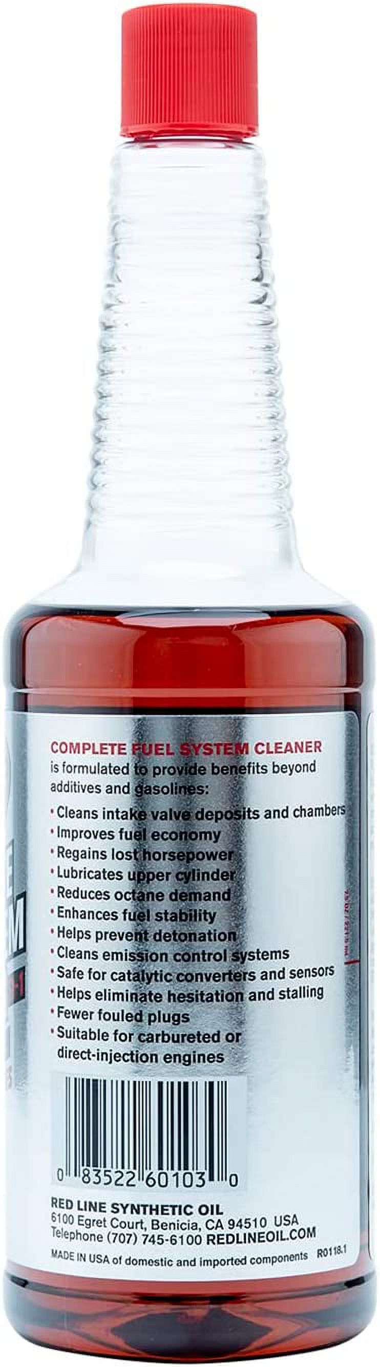 red line 60103-4pk complete si-1 fuel system cleaner - 15 ounce