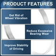 thumbnail image 4 of Unique Bargains Car Wheel Hub Centric Rings Wheels Center Shaft Shock Absorbing Hubrings Aluminum Alloy Silver Tone Durable OD 67.1mm to ID 63.6mm, 4 of 7