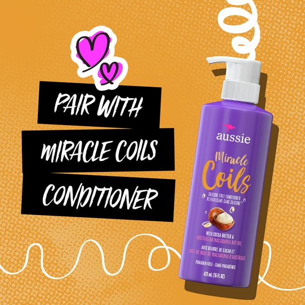 voldgrav Forbindelse Hør efter Aussie Miracle Coils Shampoo, Sulfate Free, 8 fl oz - Walmart.com