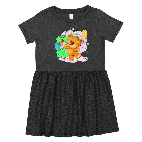 Inktastic 2nd Birthday Teddy Bear Girls Toddler Dress