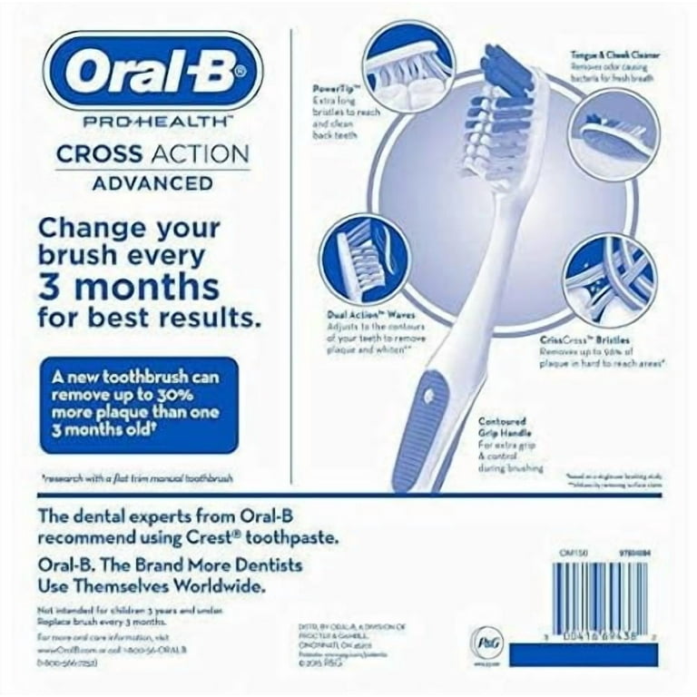 Oral-B ProHealth Advanced Manual Toothbrush, 8 Count, Medium