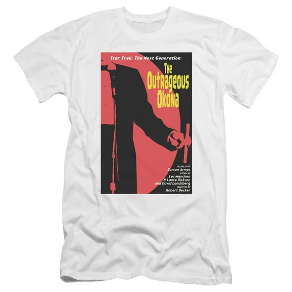 Star Trek Tng Season 2 Episode 4 Premium Canvas Adult Slim Fit 30/1 T-Shirt White