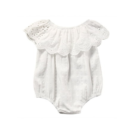 

luethbiezx Newborn Infant Baby Girl Lace Romper Jumpsuit Outfit Sunsuit Clothes