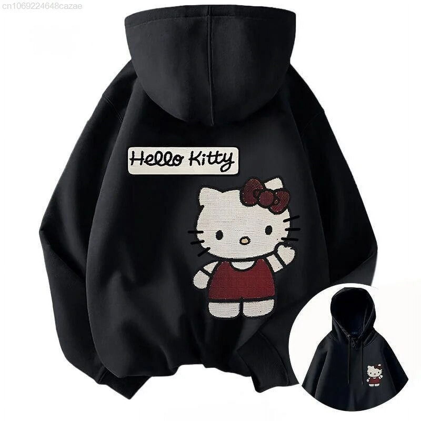 Sanrio Hello Kitty Cute Trend Hoodies Autumn Winter Aesthetic Top