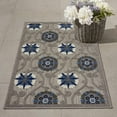 thumbnail image 2 of Nourison Aloha Indoor/Outdoor Grey/Blue 2'8" x 4' Area Rug, (3x4), 2 of 10