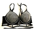 thumbnail image 3 of Victoria's Secret Very Sexy Bling Rhinestone Fashion Show Lightly Lined Plunge Bra & Panty Set Cup Size 34C New, 3 of 3