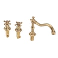 thumbnail image 2 of Oubit Three Hole Basin Faucet,Double Handle Faucet Copper Bathroom Faucet Double Handle Split Faucet User-Friendly Design, 2 of 9
