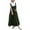 Green, variant on Women's Suspender Skirt - Long Straps, Large Pockets, Over-The-Knee, Casual Summer Dress