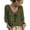 Army Green, variant on WCJM V Neck Bohemian Tops for Women 3/4 Sleeve Loose Fit Long Sleeve T Shirts Casual Fall (Brown,5XL)