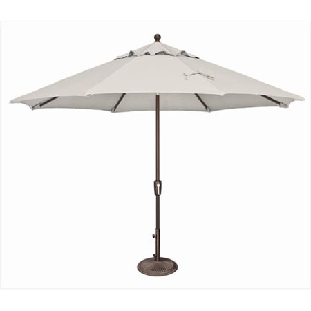11 ft. Catalina Octagon Push Button Tilt Market Umbrella Natural