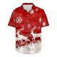 thumbnail image 4 of Camisas de Manga Larga para Hombres, Botón de Impresión Blusa de Cuello, Camisa de Poliéster de Moda Casual, 4 of 5