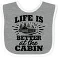 thumbnail image 3 of Inktastic Life is Better at The Cabin with Trees and Moon Boys or Girls Baby Bib, 3 of 4