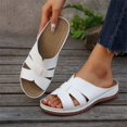 thumbnail image 5 of YOUYEDIAN Orthopedic Sandals for Women Beach Open Toe Arch Support Shoes Summer Comfortable Non Slip Slip on Wide Slippers, 5 of 8