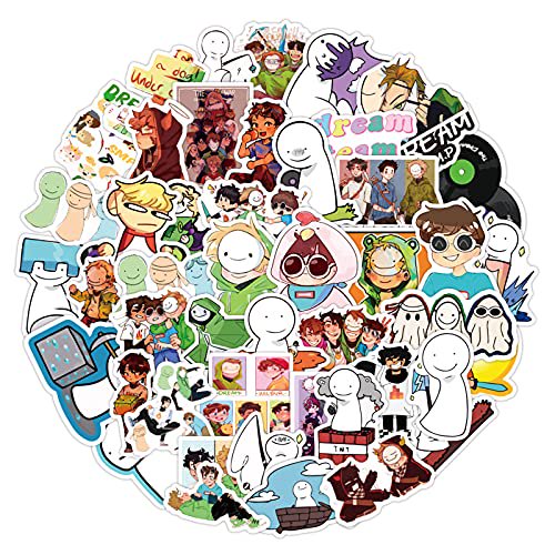 dream smp sticker for teen skateboard cool waterproof game decal for kids water bottle laptop phone travel case bike guitar 50pcs pack walmart com