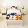 thumbnail image 2 of Manfei Cute Ink Corgi Twin Sheets, Splash Art Animal Bedding, Cream Orange, 3pcs, 1 Flat Sheet, 1 Fitted Sheet and 1 Pillowcase, 2 of 6
