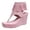 1Pink, variant on Square Toe Flip Flops Suede Wedge Sandals for Women Summer Platform Western Short Booties with Fringe and Ankle Strap Khaki Size 8.5