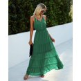 thumbnail image 2 of Vestido Maxi de Verano PRETTYGARDEN con Tirantes Finos Verde Talla L, 2 of 4