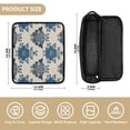 thumbnail image 4 of Hair Tool Organizer Bag with Heat Resistant Mat Removable Travel Storage Case for Hot Air Brushes Curling Irons Elegant Blue Flowers Pattern, 4 of 8