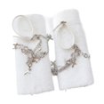 thumbnail image 3 of Accesorios para puños de botas, atuendo de tela con detalles metálicos, prenda adecuada para figuras de acción. Blanco, 3 of 7