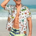 thumbnail image 7 of Kll Men'S Hawaiian Shirt Short Sleeve Button Down Beach Shirts-Winter Christmas And New Year Deer, 7 of 7