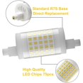 thumbnail image 4 of 2-pack 78mm R7S LED-lampa, 10W dimbar J78, 100W T3 halogenersättning, varmvit 3000K, 4 of 5