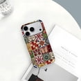 thumbnail image 4 of Compatible with iPhone 17 Pro, Frosted PC Anti-Scratch Shockproof Case - Vintage Tile Checkered Floral Butterfly, 4 of 7