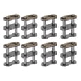 thumbnail image 1 of Uxcell 8Pcs #50-2/10A-2 Enlaces de Conexión de Cadena de Rodillo Doble de 15.875mm de Paso para Cadena 10A-2, 1 of 5