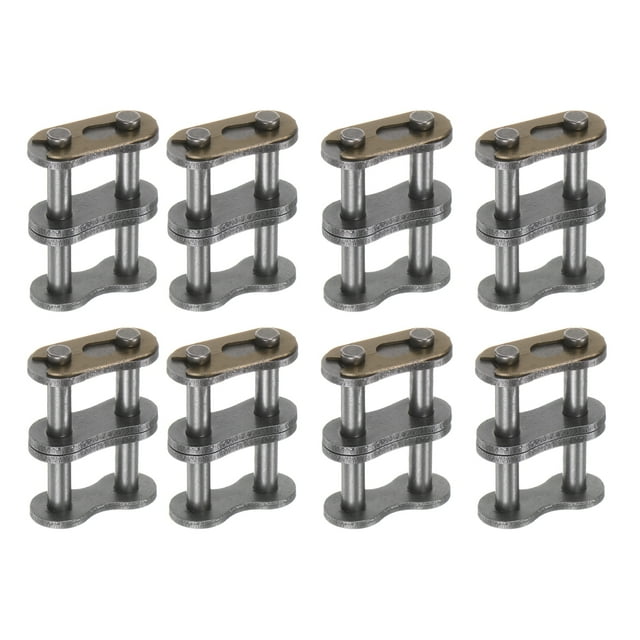 Uxcell 8Pcs #50-2/10A-2 Enlaces de Conexión de Cadena de Rodillo Doble de 15.875mm de Paso para Cadena 10A-2