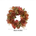 thumbnail image 3 of Artificial Sunflower Pumpkin Berry Wreath, Thanksgiving Halloween Party Table Decor, Front Door Indoor Wall Hanging Window Decoration, 3 of 6