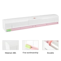 HEMOTON  Plastic Wrap Cutting Box Cling Film Storage Holder Kitchen Dispenser