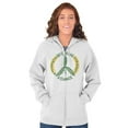 thumbnail image 5 of Give Peas A Chance Home Hobby Gardener Zip Hoodie Sweatshirt Women Brisco Brands S, 5 of 6