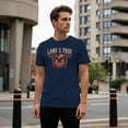 thumbnail image 3 of Smartprints Land of the Free Eagle Shield 1776 Men's T-Shirt Navy, Cotton, S, 3 of 4